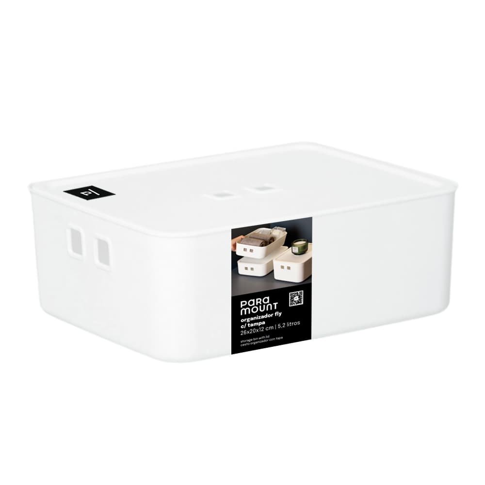 Organizador com Tampa Fly 5,2 L · branco