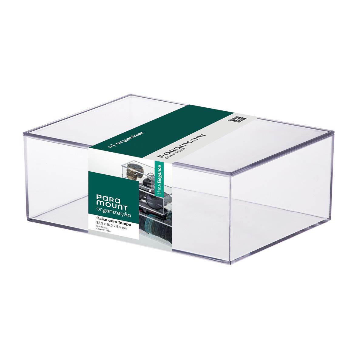 Caixa Organizadora Elegance com Tampa 22,5 x 16,5 x 8,5 cm